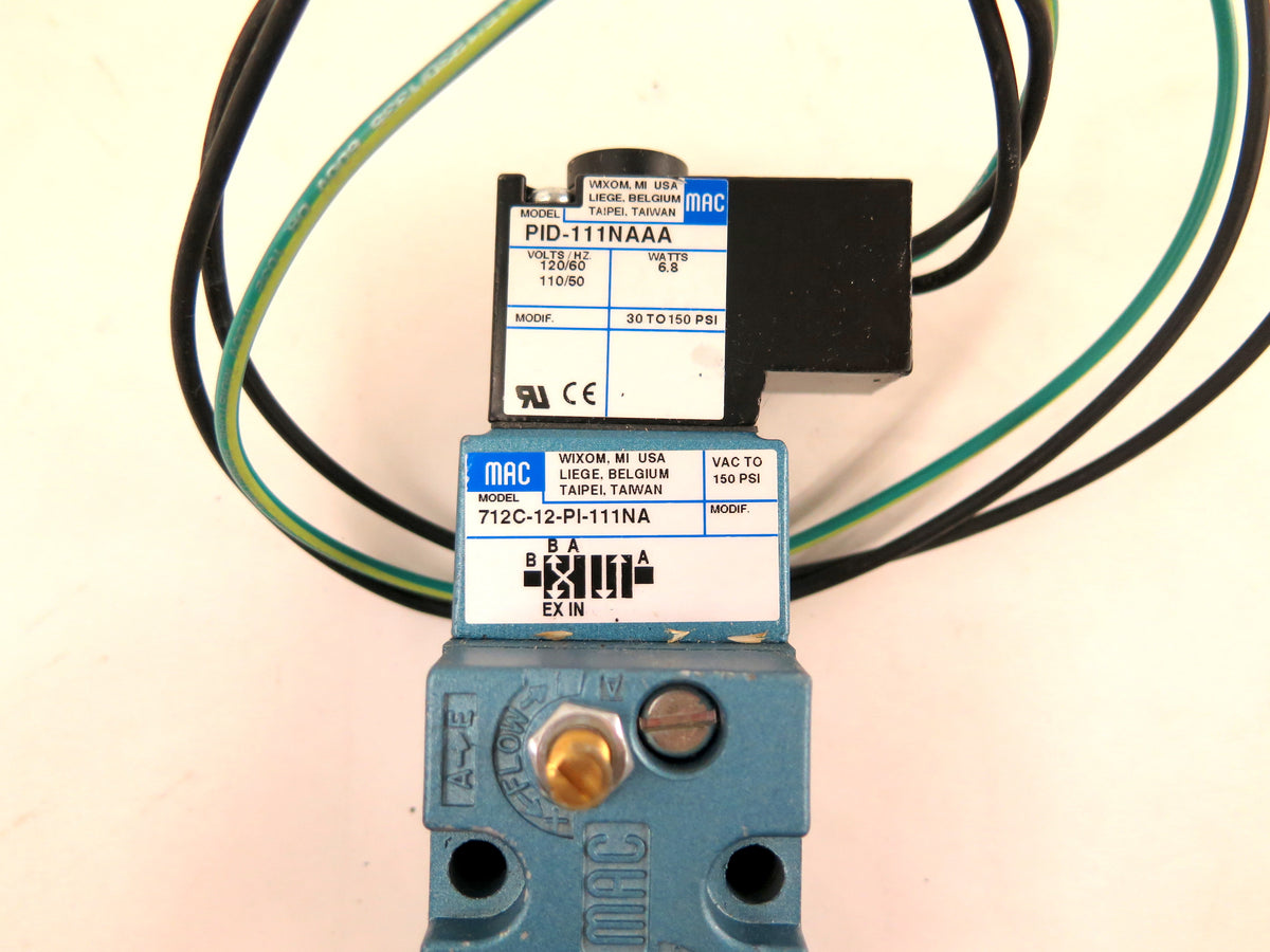 MAC 712C-12-PI-111NA Solenoid Valve & PID-111NAAA Solenoid - Advance Operations