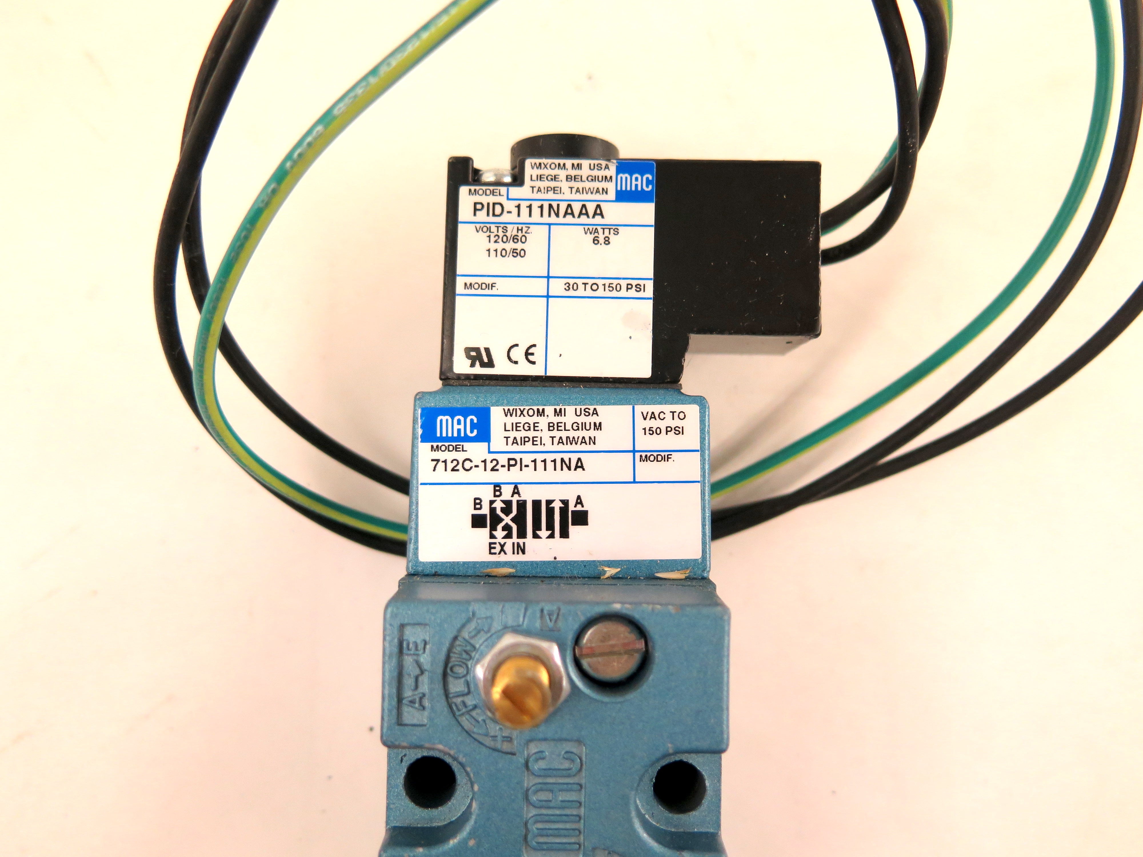 MAC 712C-12-PI-111NA Solenoid Valve & PID-111NAAA Solenoid - Advance Operations