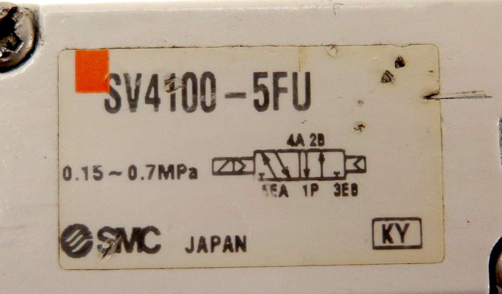 SMC SV4100-5FU Single Solenoid Valve 5 Port 24VDC & Manifold Block - Advance Operations
