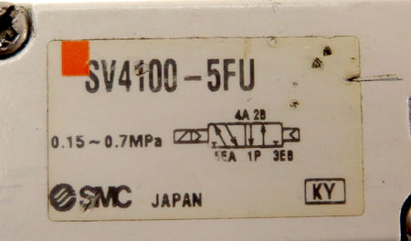 SMC SV4100-5FU Single Solenoid Valve 5 Port 24VDC & Manifold Block - Advance Operations