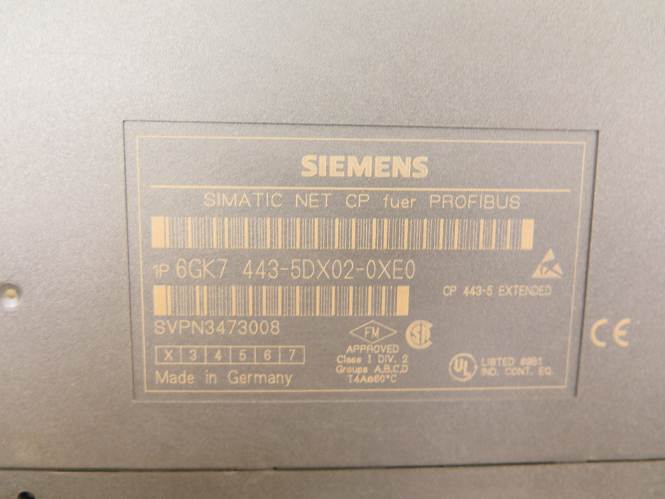 Siemens 6GK7 443-5DX02-0XE0 Simatic NET CP Fuer Profibus - Advance Operations
