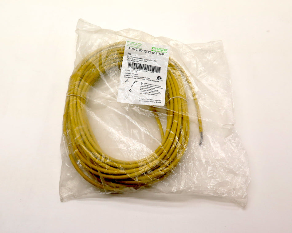 Murr Elektronik 7000-12221-0141500 M12 Female Connector Straight  15M - Advance Operations