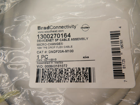 Molex / Woodhead 1300270164 DeviceNet 5P Cable Assembly Micro-Change - Advance Operations