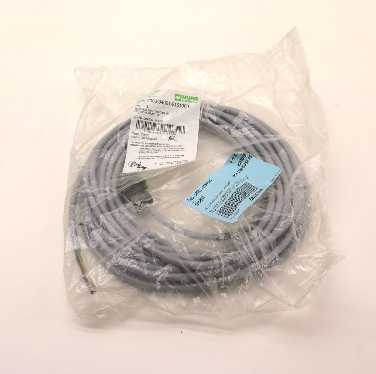 Murr Elektronik 7000-94021-2161000 MSUD Valve Plug Form CI 10m - Advance Operations