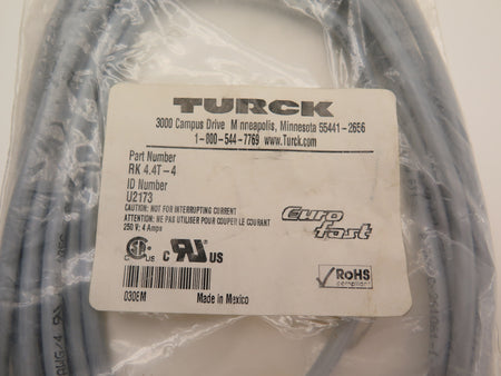 Turck U2173 / RK 4.4T-4 Automation Cable Set - Advance Operations