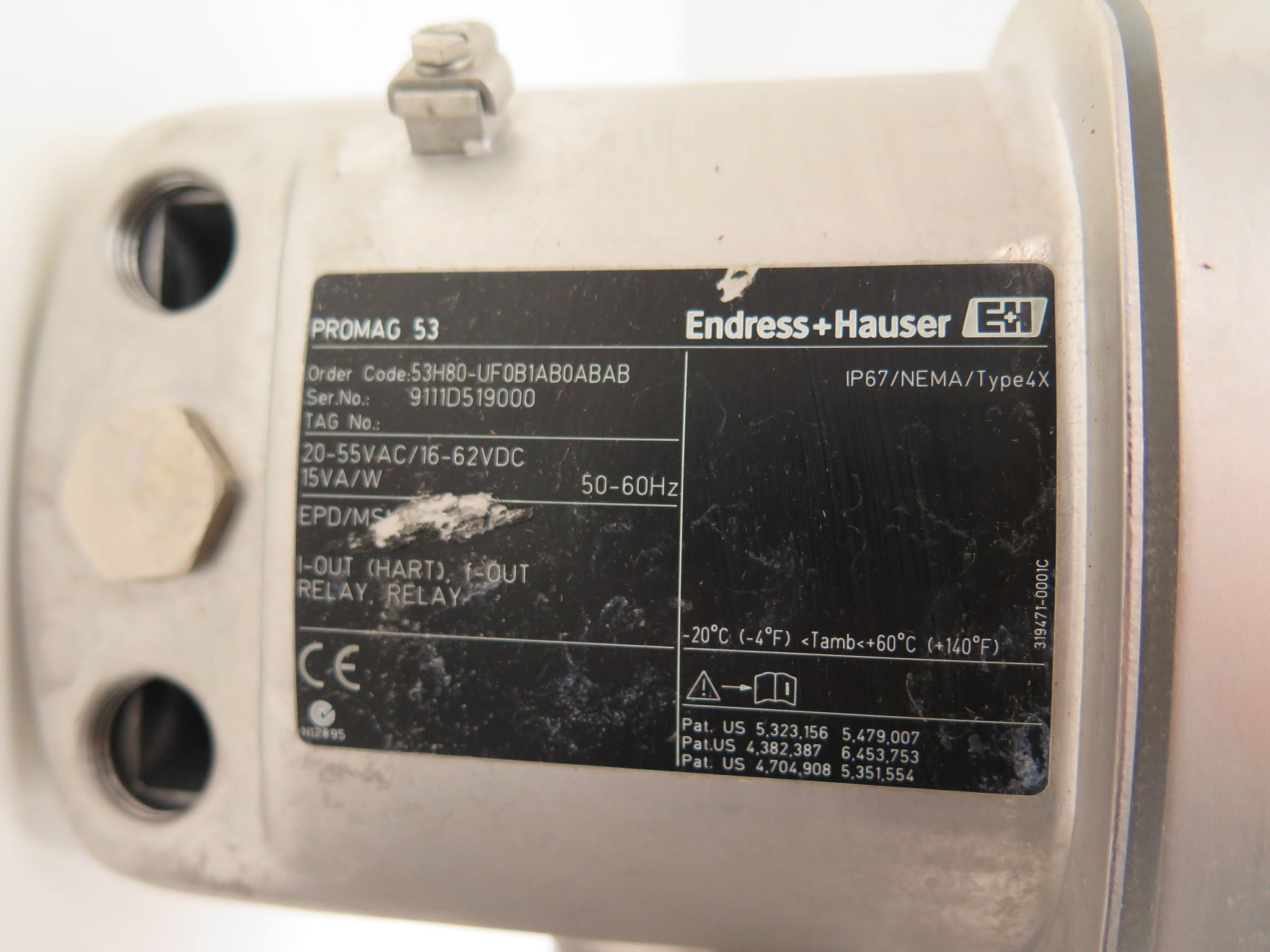 Endress + Hauser 53H80UF0B1AB0ABAB Flow Meter Promag H Advance
