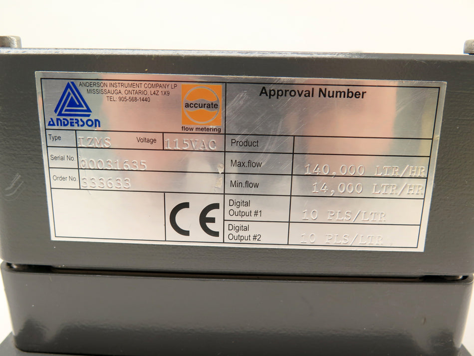 Anderson IZMS Flow Meter Control 115VAC - Advance Operations