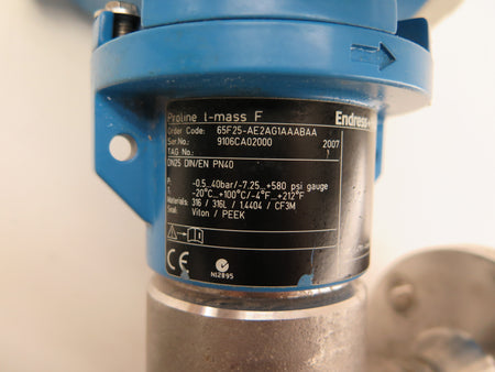 Endress + Hauser ProLine T-Mass 65F25-AE2AG1AAABAA Flow Meter - Advance Operations