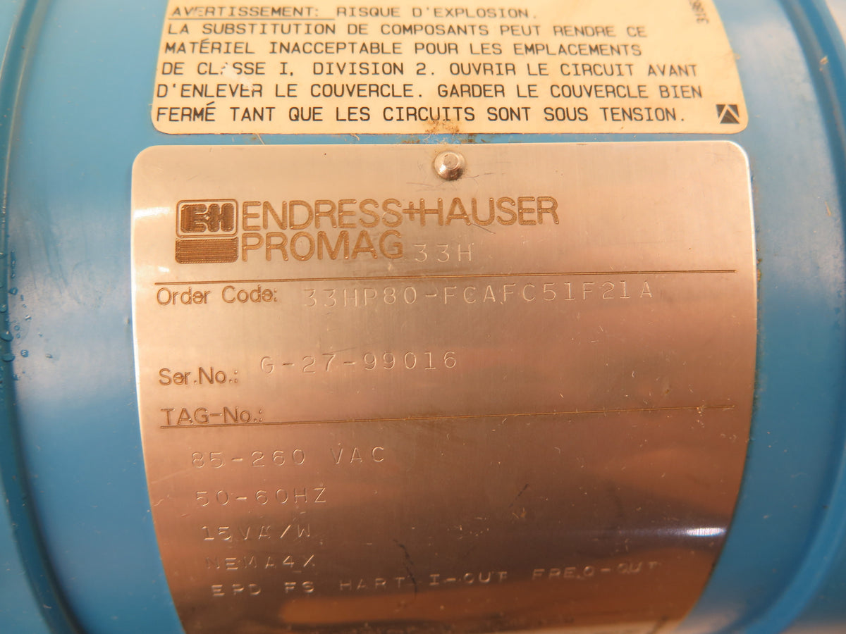 Endress + Hauser 33HP80-FCAFC51F21A Promag 33H 85-260V Flow Meter Transmitter - Advance Operations
