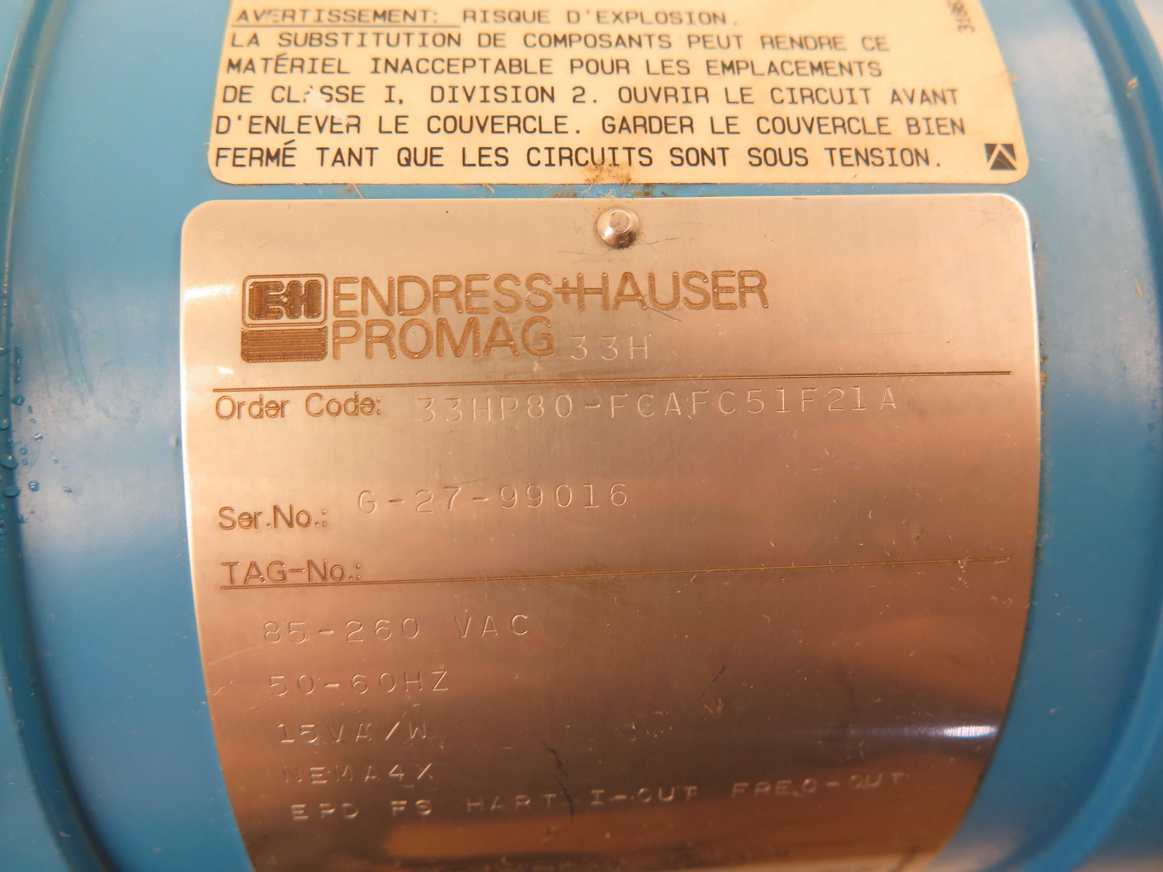 Endress + Hauser 33HP80-FCAFC51F21A Promag 33H 85-260V Flow Meter Transmitter - Advance Operations