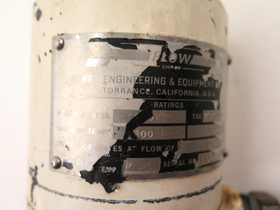 Peeco / Power Engineering & Equipment Co Model: EP / 7346-D-3 Flow Switch - Advance Operations