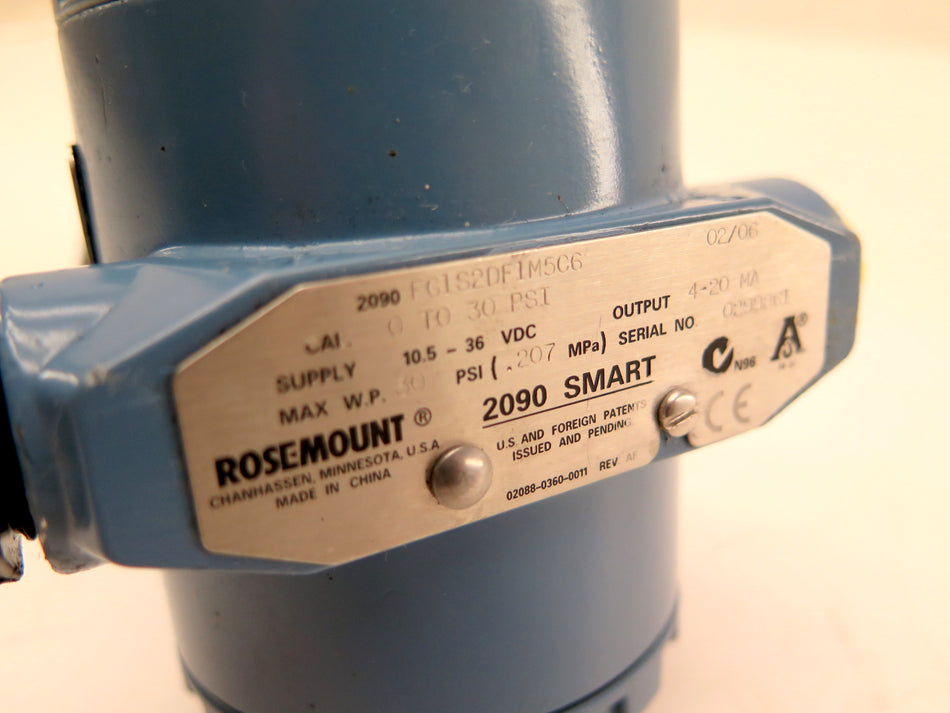 Rosemount 2090 FC11S2DF1M5C6 Pressure Tranmitter - Advance Operations