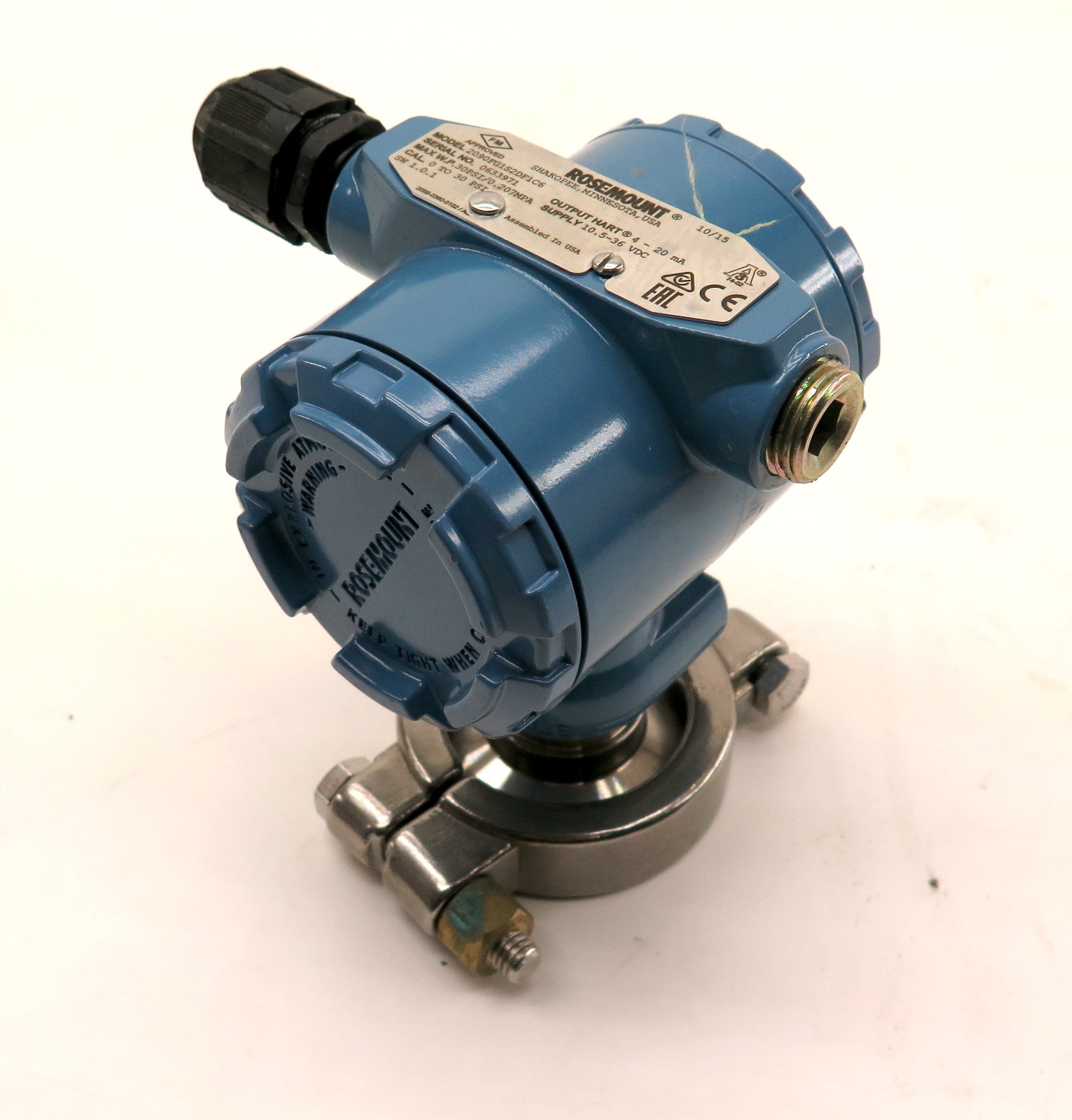 Rosemount 2090 FG1S2DF1C6 Pressure Transmitter 0 to 30 PSI - Advance Operations