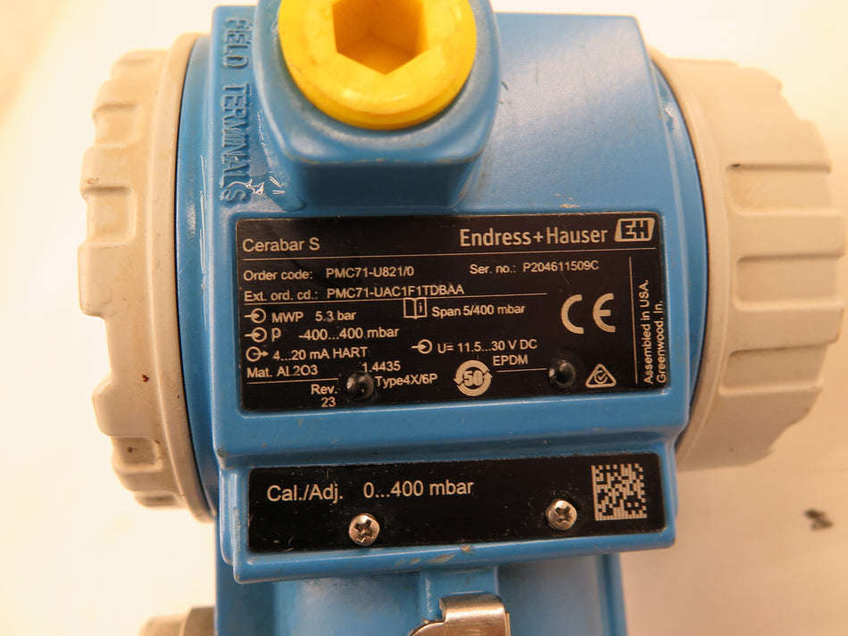 Endress + Hauser PMC71-U821/0 Cerabar S Pressure Transmitter - Advance Operations
