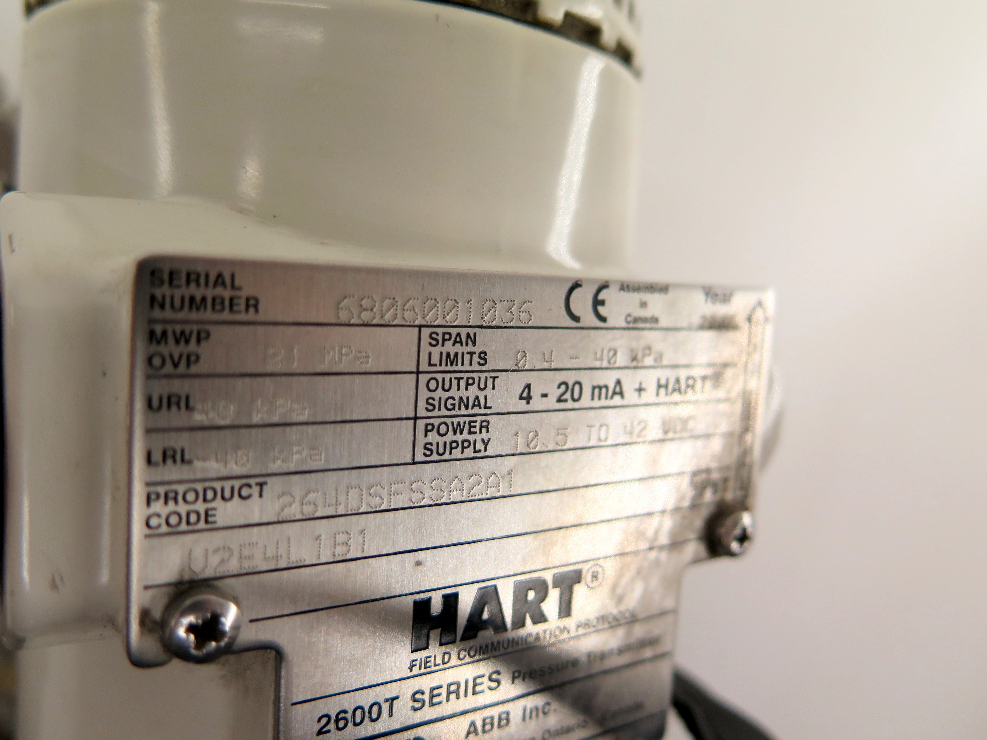 ABB 264DSFSSA2A1 Pressure Transmitter 2600T Series - Advance Operations