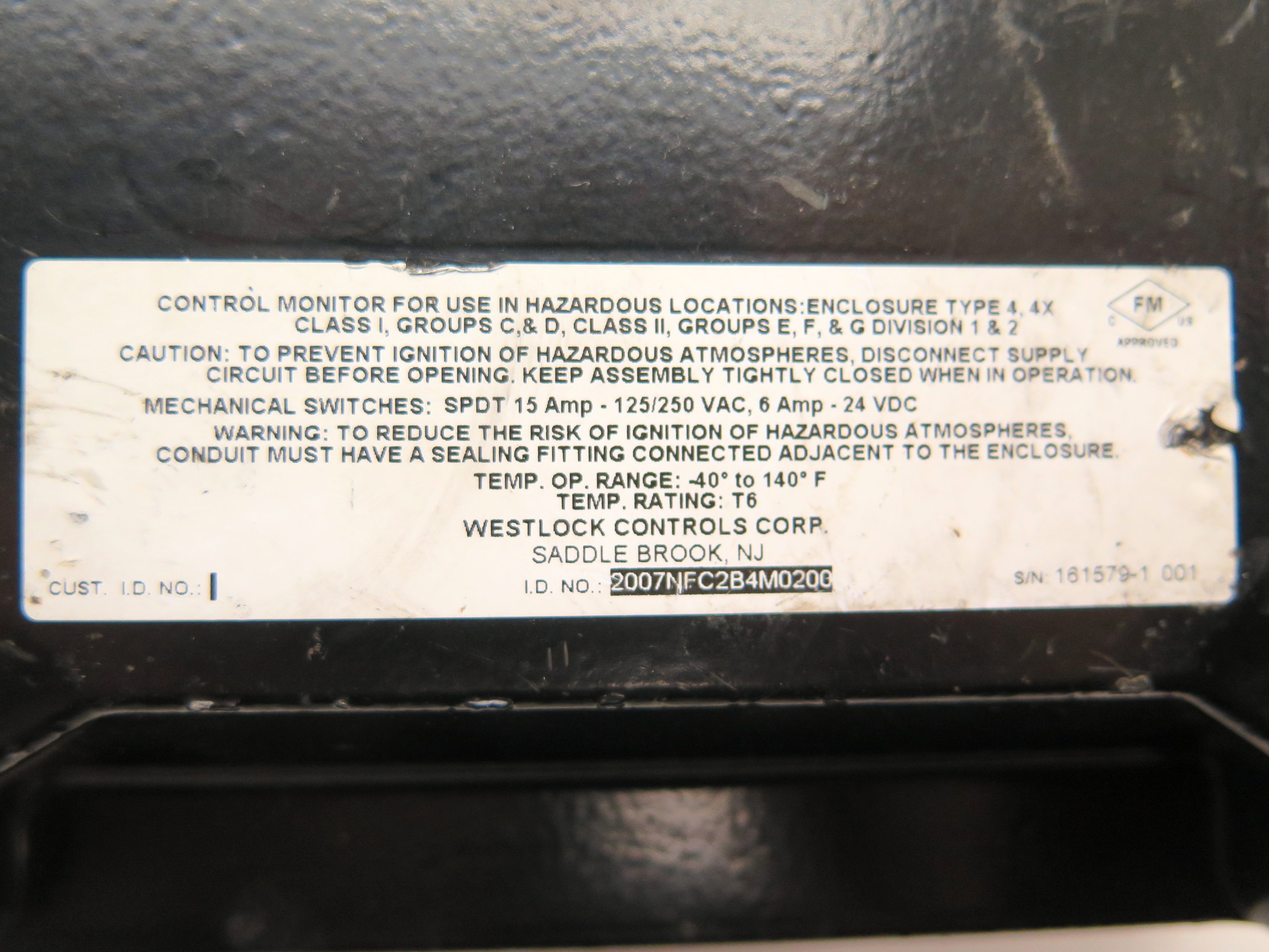 Westlock Controls 2007NFC2B4M0200 Positioner - Advance Operations