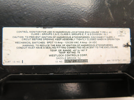 Westlock Controls 2007NFC2B4M0200 Positioner - Advance Operations