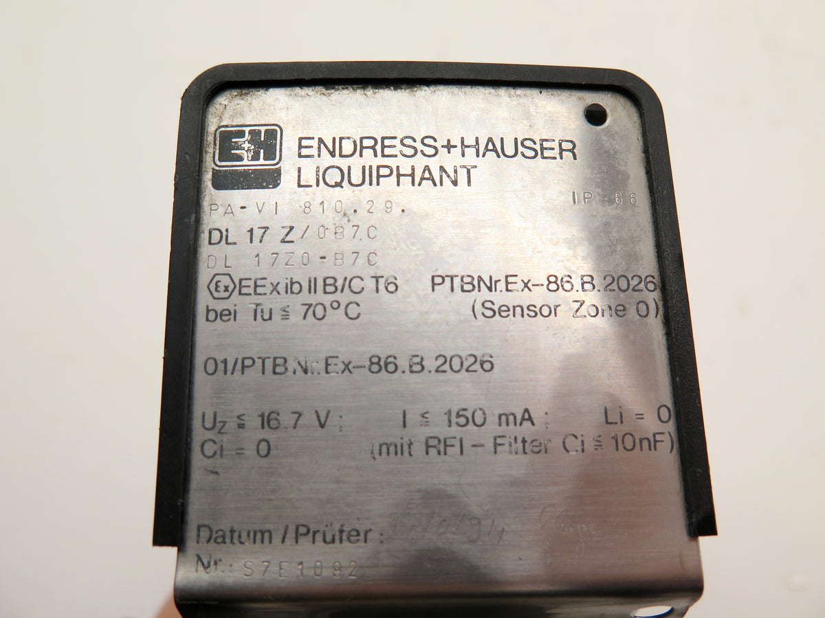 Endress + Hauser DL 17Z0-B7C Limit Switch Liquiphant - Advance Operations
