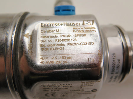 Endress + Hauser PMC51-13FN5/0 Cerabar M Pressure Transmitter - Advance Operations