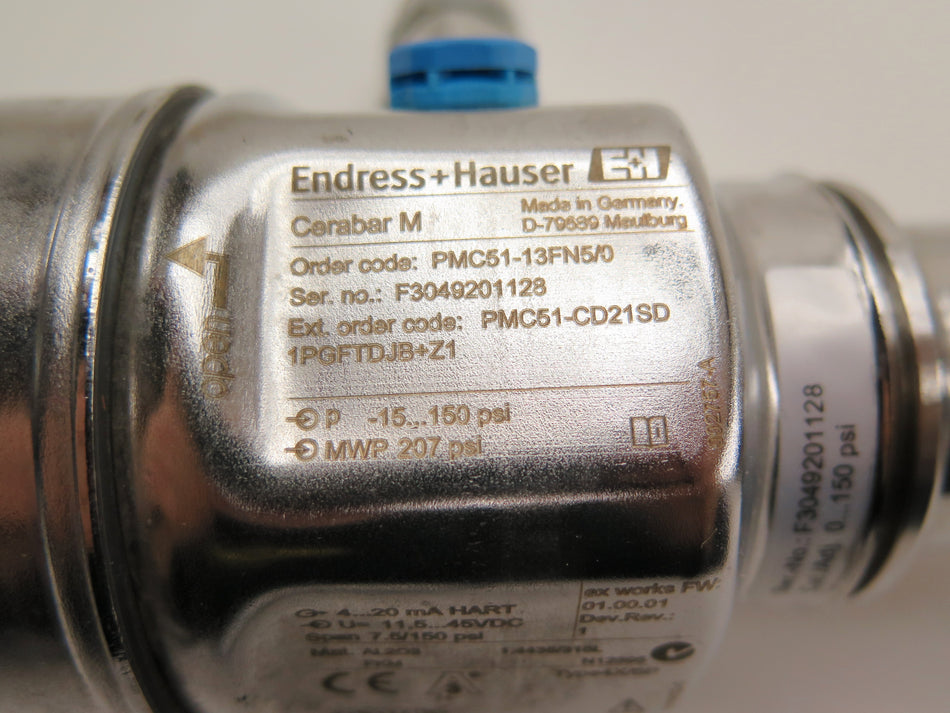 Endress + Hauser PMC51-13FN5/0 Cerabar M Pressure Transmitter - Advance Operations