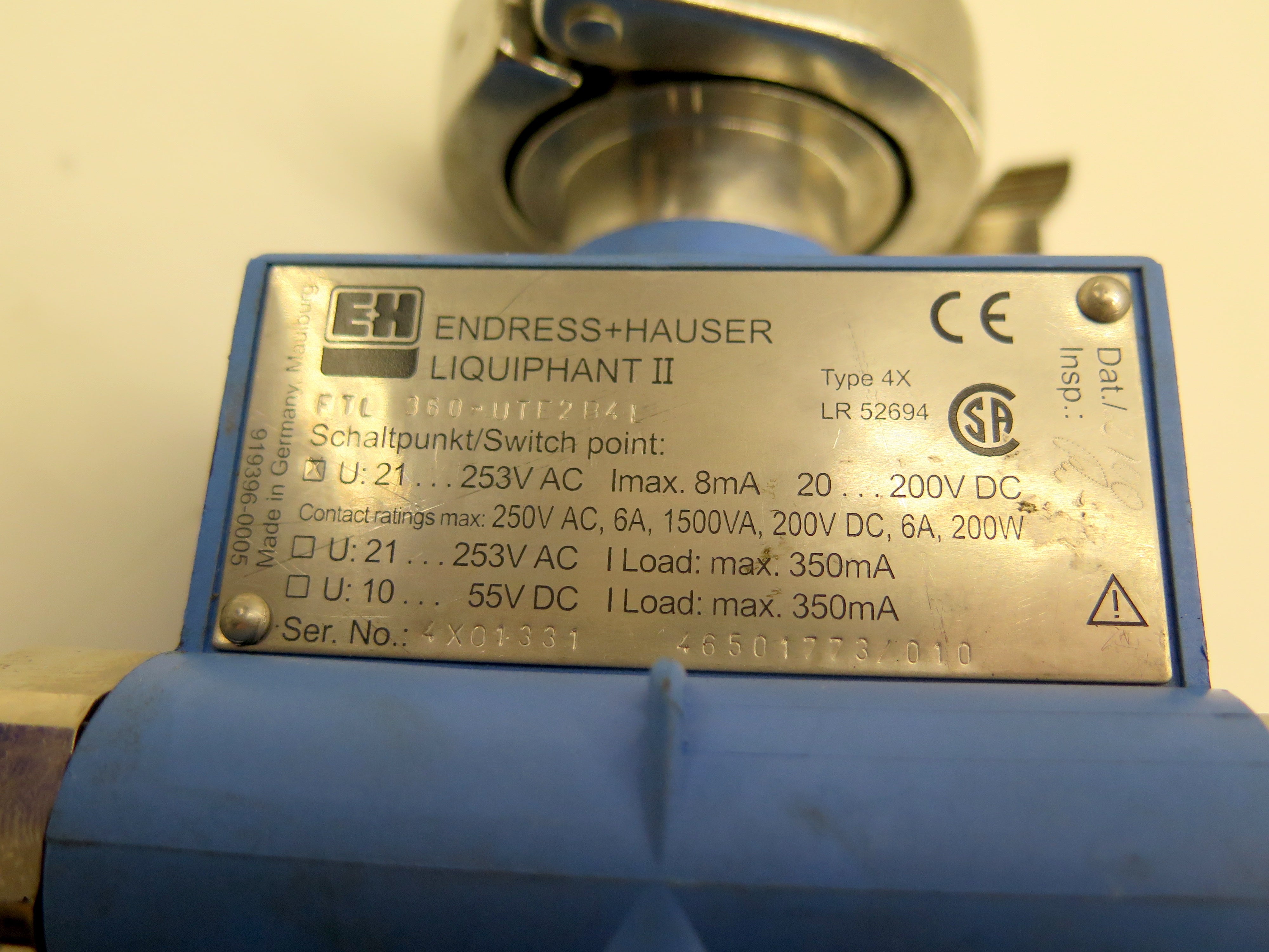 Endress + Hauser FTL 360-UTE2B4L Liquiphant II Level Switch - Advance Operations