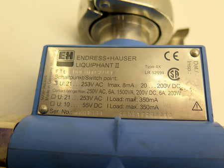 Endress + Hauser FTL 360-UTE2B4L Liquiphant II Level Switch - Advance Operations