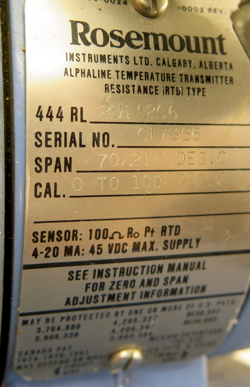 Rosemount 444 RL2U12C6 Pressure Transmitter - Advance Operations
