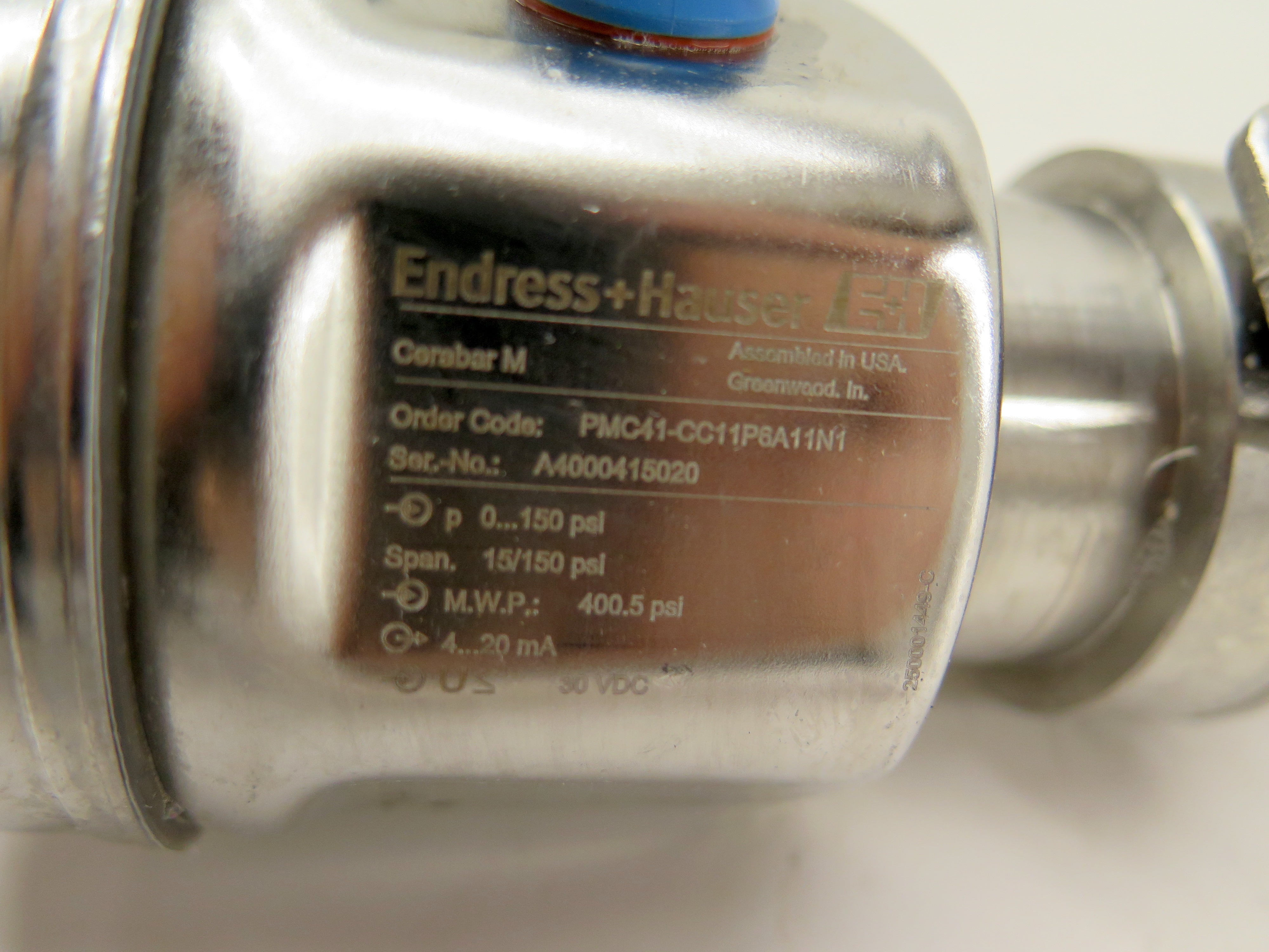 Endress + Hauser PMC41-CC11P6A11N1 Pressure Transmitter 0-150PSI - Advance Operations