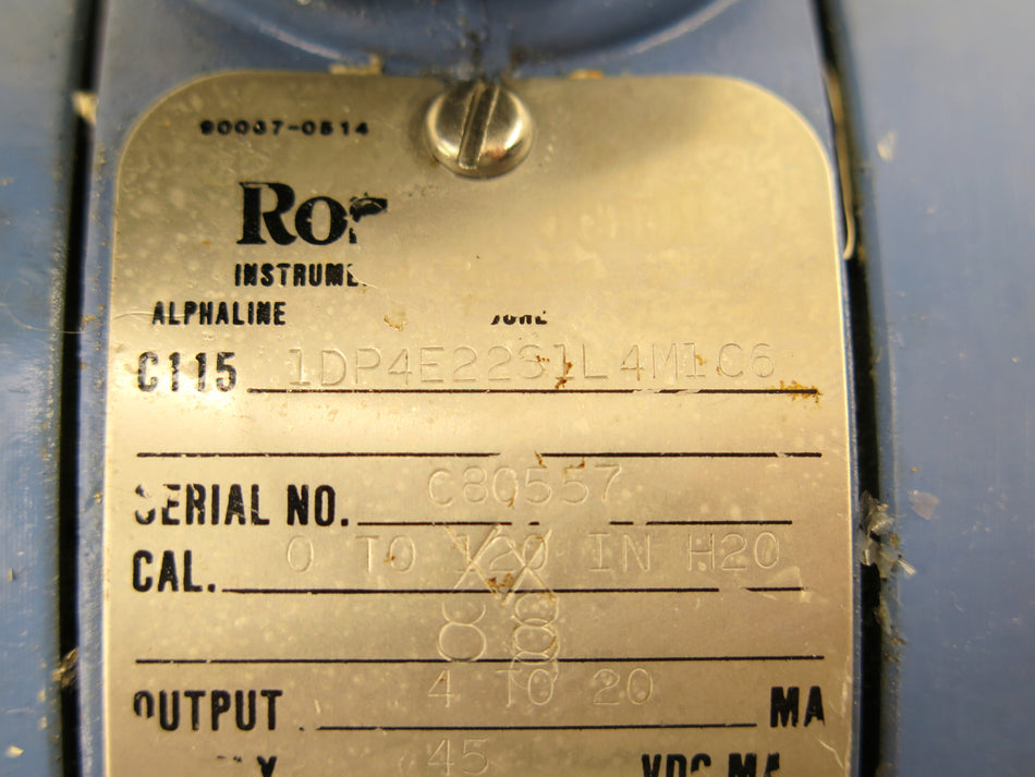 Rosemount C115 1DP4E22S1L4M1C6 Transmitter - Advance Operations