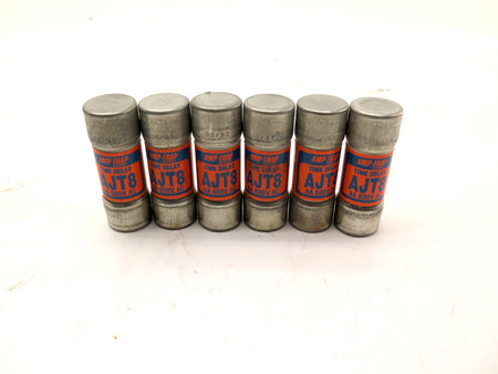 Gould Shawmut AJT8 Time Delay Fuse 8A 600V LOT OF 6 - Advance Operations
