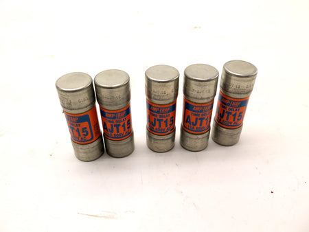 Gould Shawmut AJT15 Time Delay Fuse 15A 600V LOT OF 5 - Advance Operations