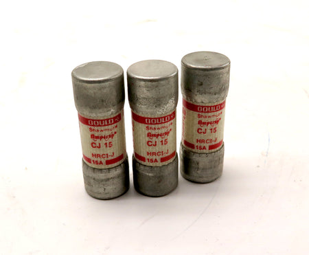 Gould CJ 15 Amp-Trap 15A Fuse 600V LOT OF 3 - Advance Operations