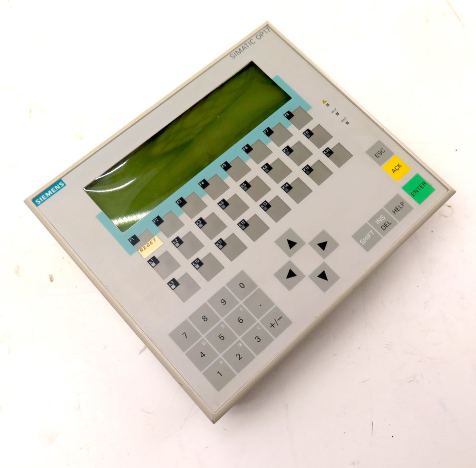 Siemens 6AV3 617-1JC30-0AX1 Operator Panel OP 17-DP12 - Advance Operations