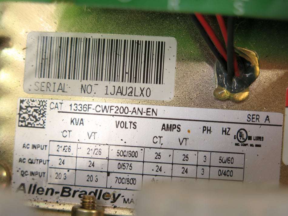 Allen-Bradley 1336F-CWF200-AN-EN AC Drive 24Kva 600Vac - Advance Operations