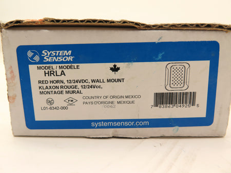 System Sensor HRLA RED Horn 12/24VDC Wall Mount - Advance Operations
