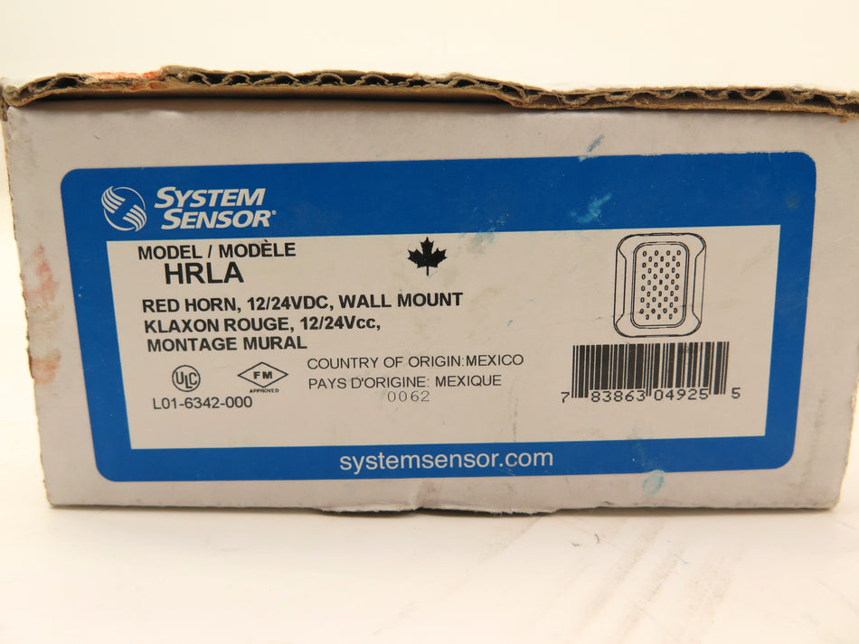 System Sensor HRLA RED Horn 12/24VDC Wall Mount - Advance Operations