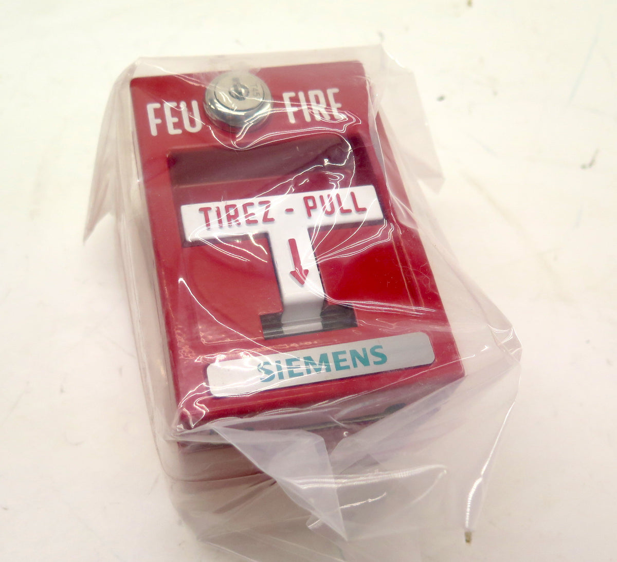Siemens MSM-K-WP Fire Alarm RED Metal Pull Down Station NEW IN BOX - Advance Operations