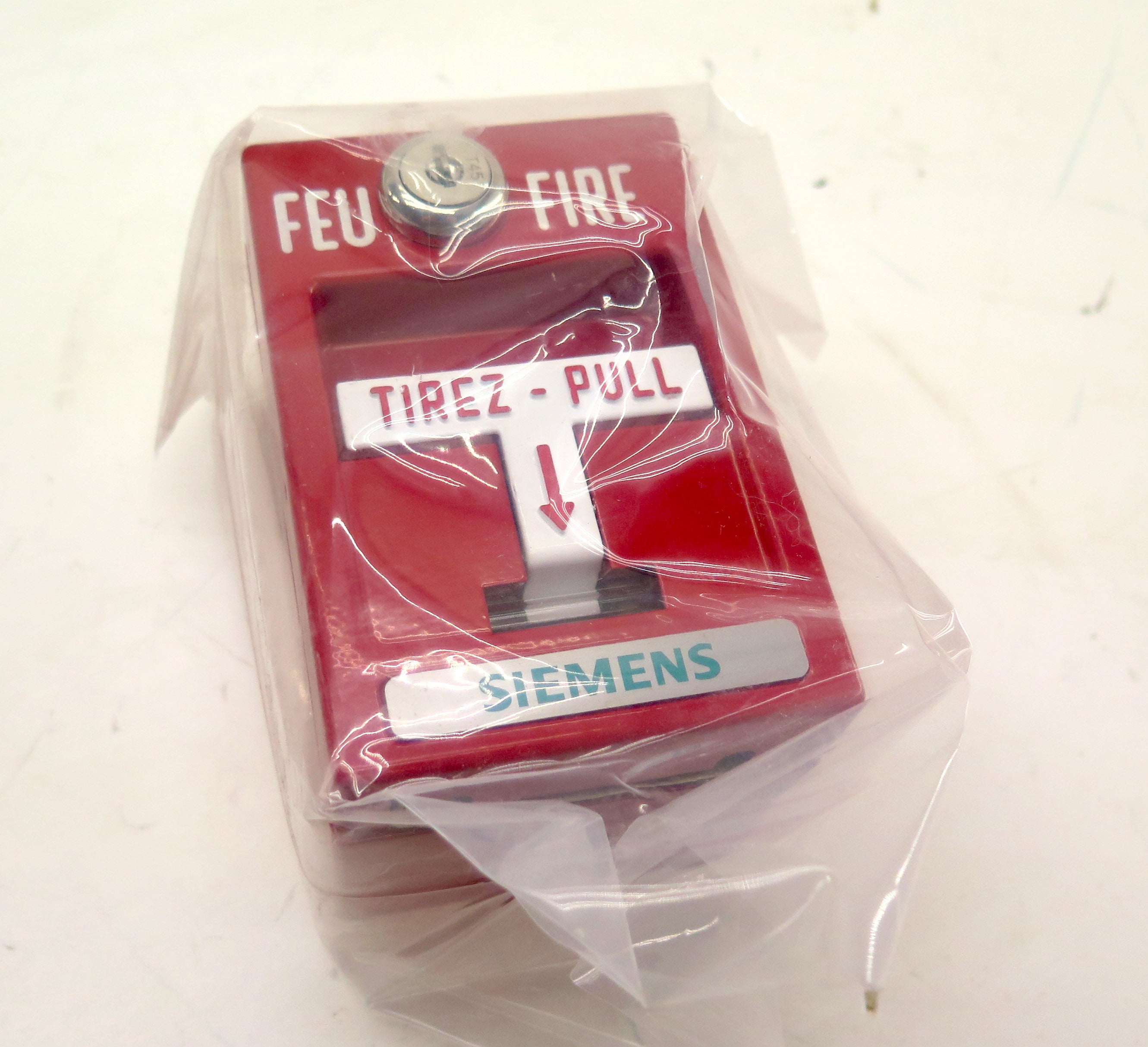 Siemens MSM-K-WP Fire Alarm RED Metal Pull Down Station NEW IN BOX - Advance Operations