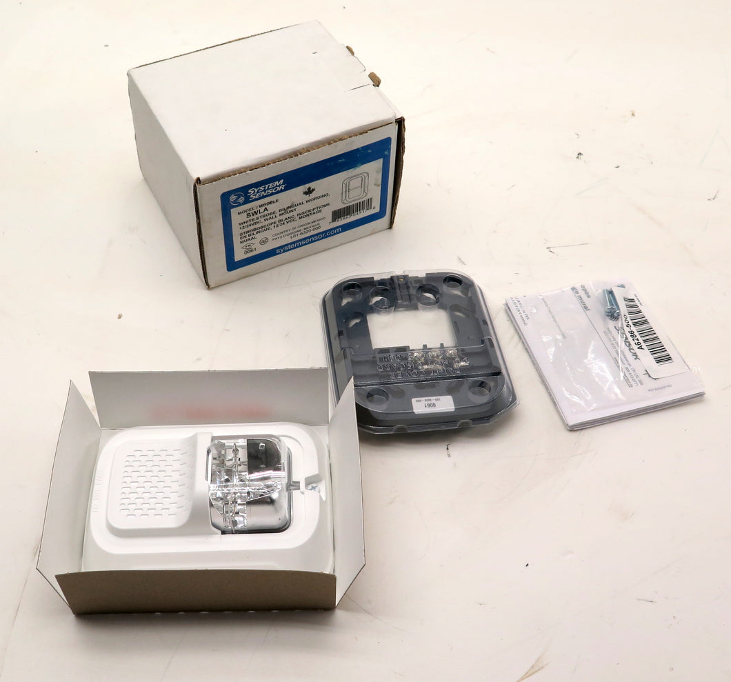 System Sensor SWLA White Strobe Bilingual Wording 12/24VDC Wall Mount ...