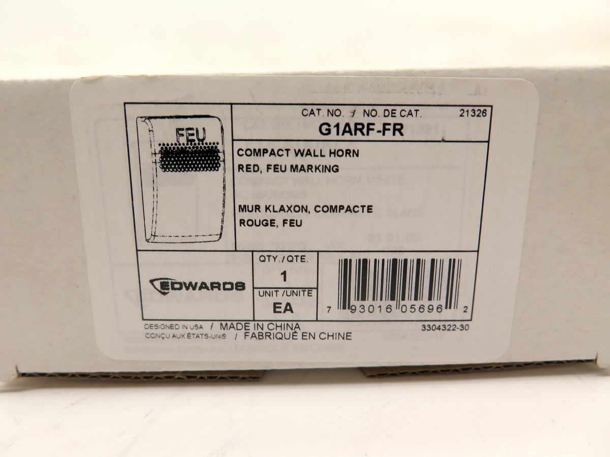 Edwards G1ARF-FR Compact Wall Horn RED Feu Marking ( French) - Advance Operations