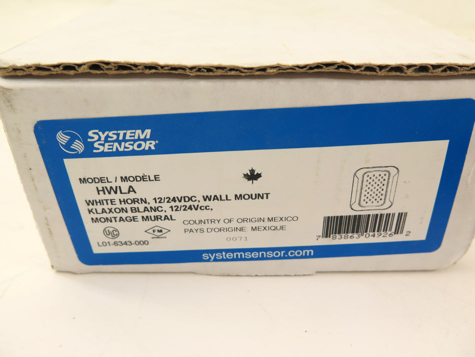 System Sensor HWLA White Horn 12/24VDC Wall Mount - Advance Operations