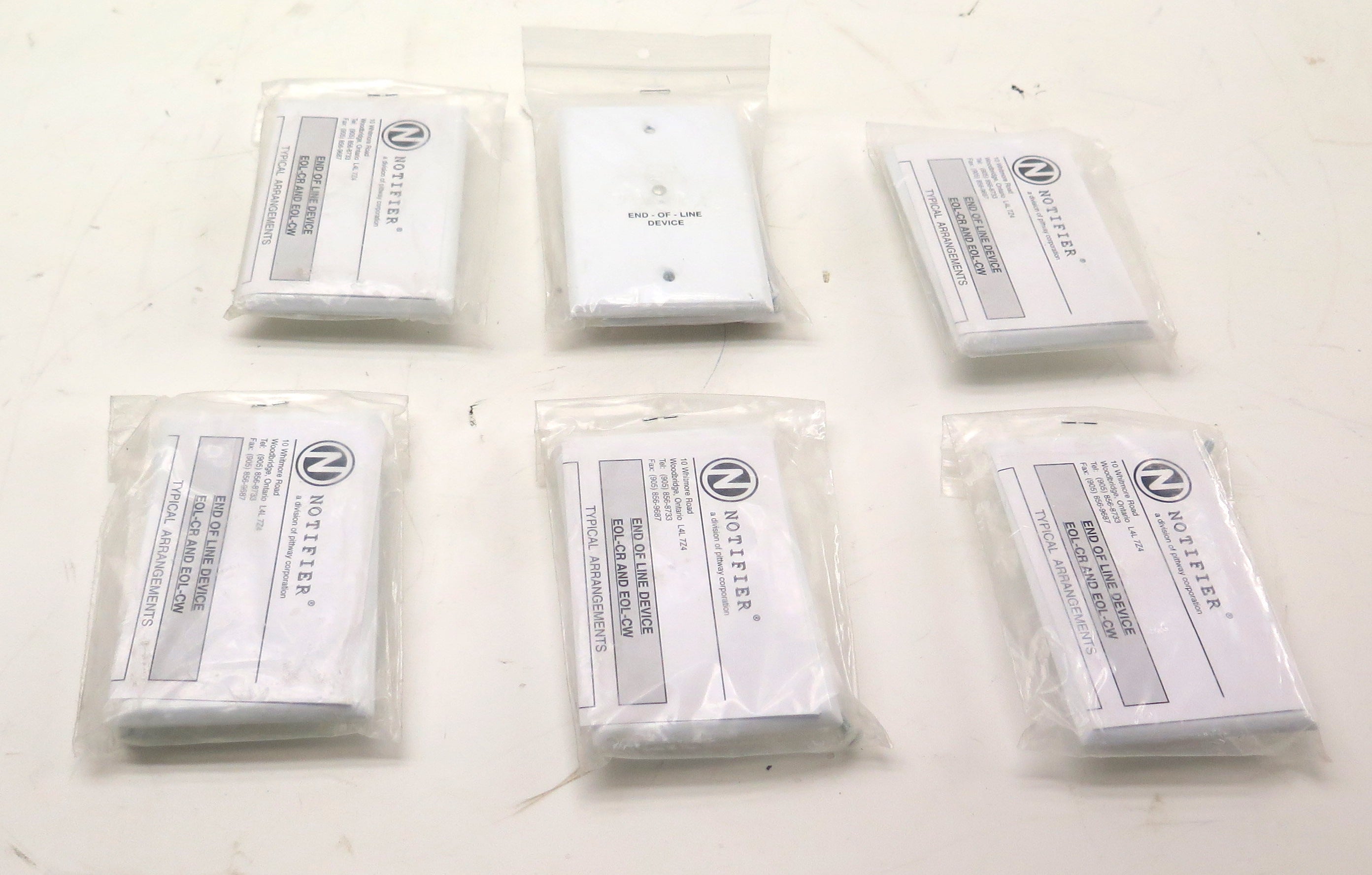 Notifier EOL-CR Mounting Plate End Of Line LOT OF 6 - Advance Operations
