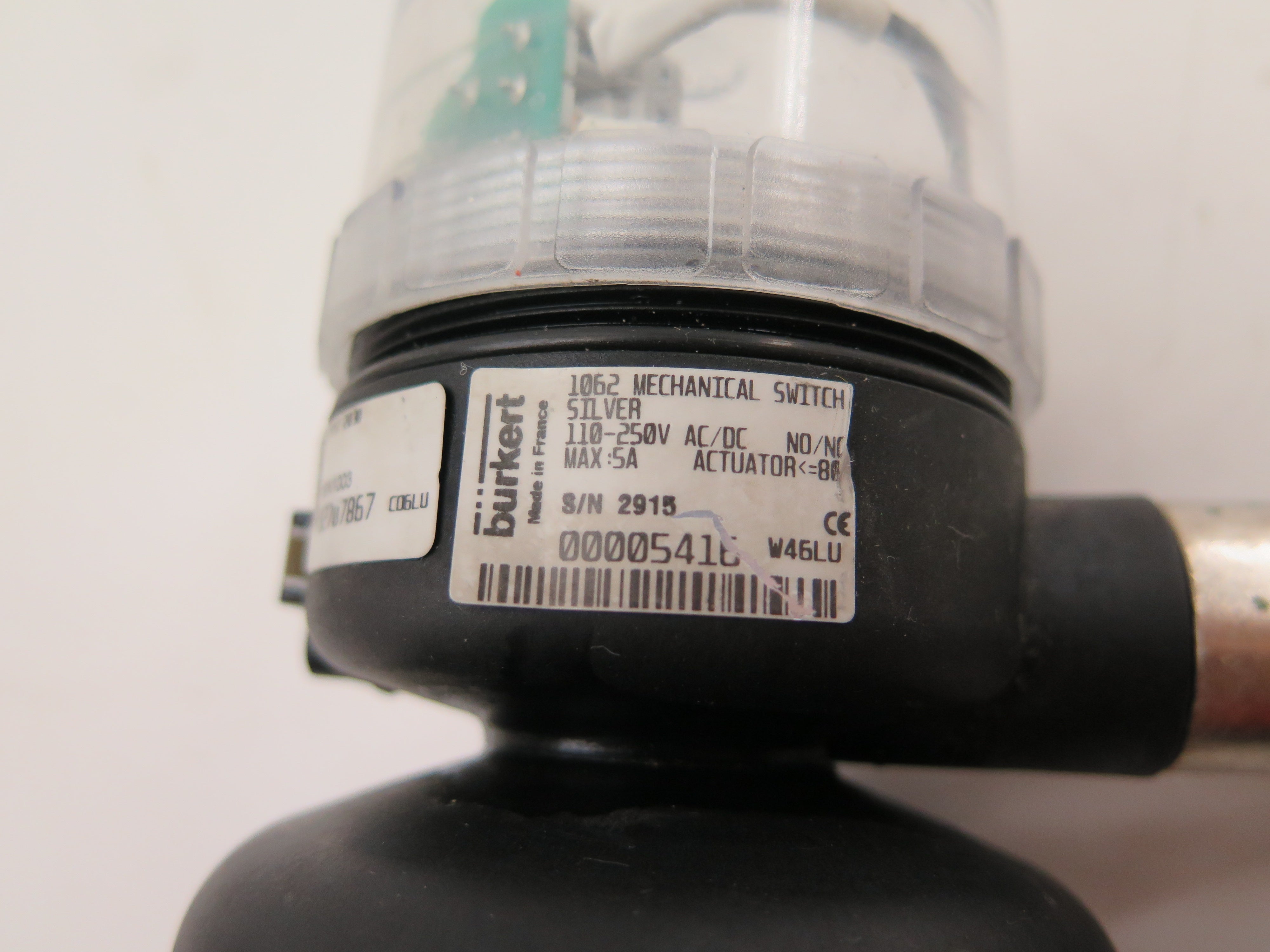 Burkert 2030 A 15.0 EA PV  PVC Diaphragm Valve - Advance Operations