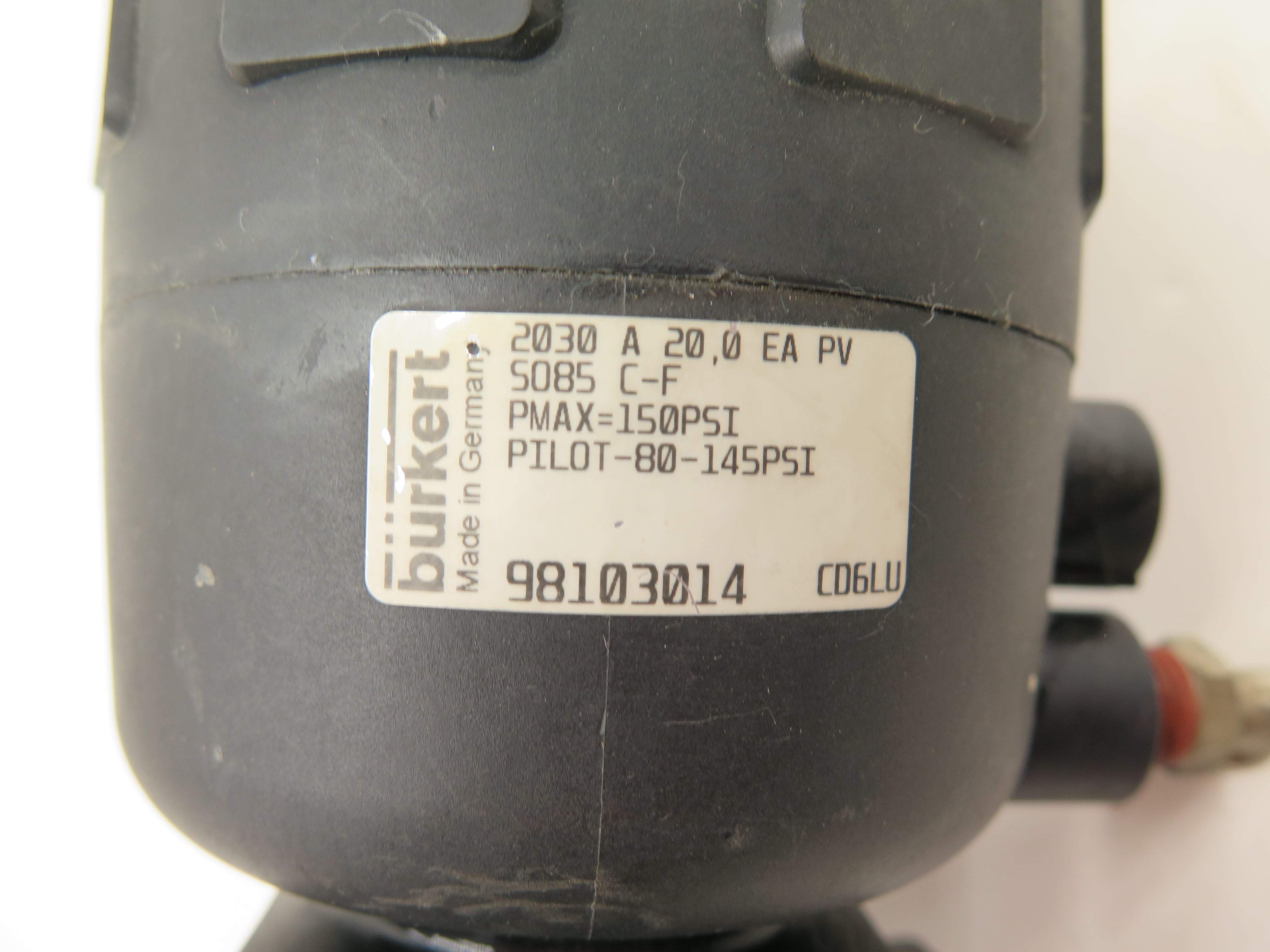 Burkert 2030 A 20.0 EA PV PVC Diaphragm Valve - Advance Operations