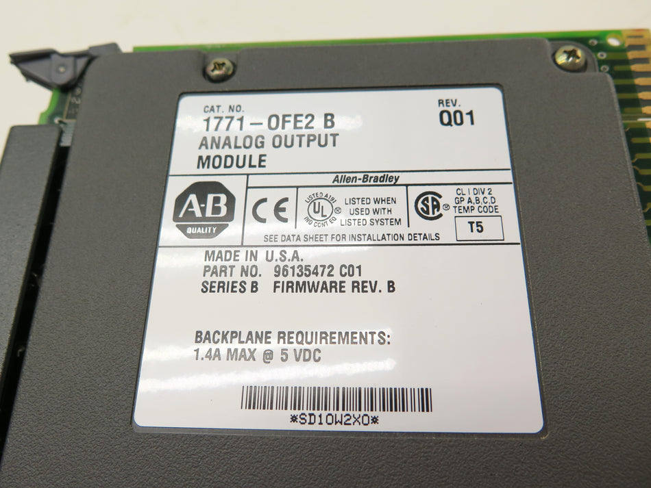 Allen-Bradley 1771-OFE2 B Analog Output Module - Advance Operations