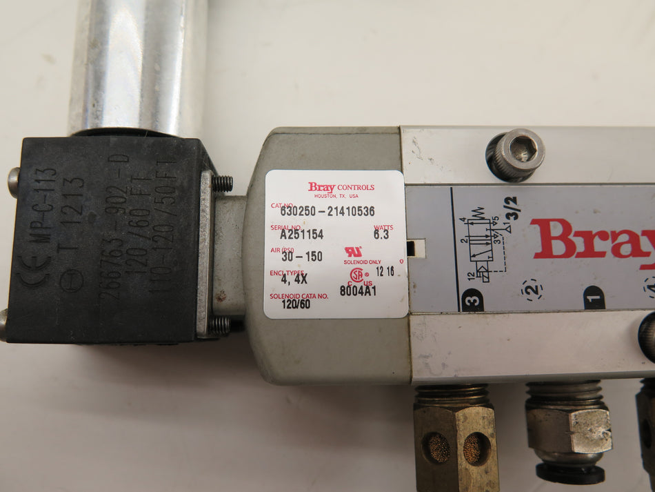 Bray Controls 630250-21410536 120V Nema 4 30-150PSI Solenoid Valve - Advance Operations