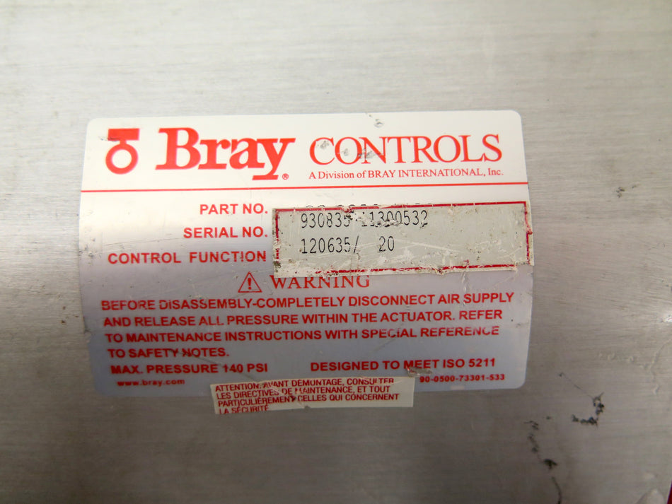 Bray Controls 930835-11300532 Spring Return Pneumatic Actuator - Advance Operations