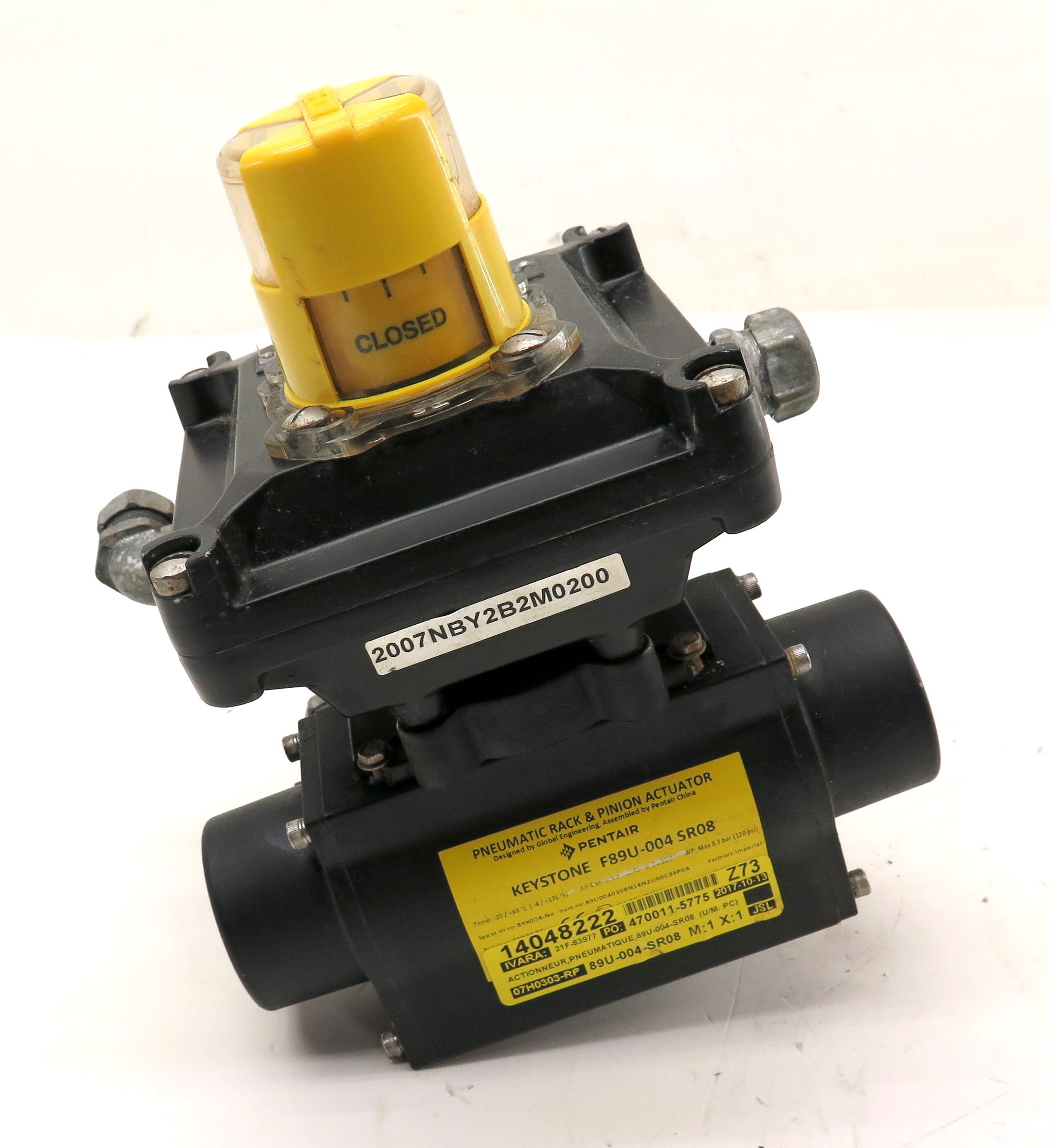 Keystone F89U-004 SR08 Pneumatic Rack & Pinion Actuator & 2007NBY2B2M0200 - Advance Operations