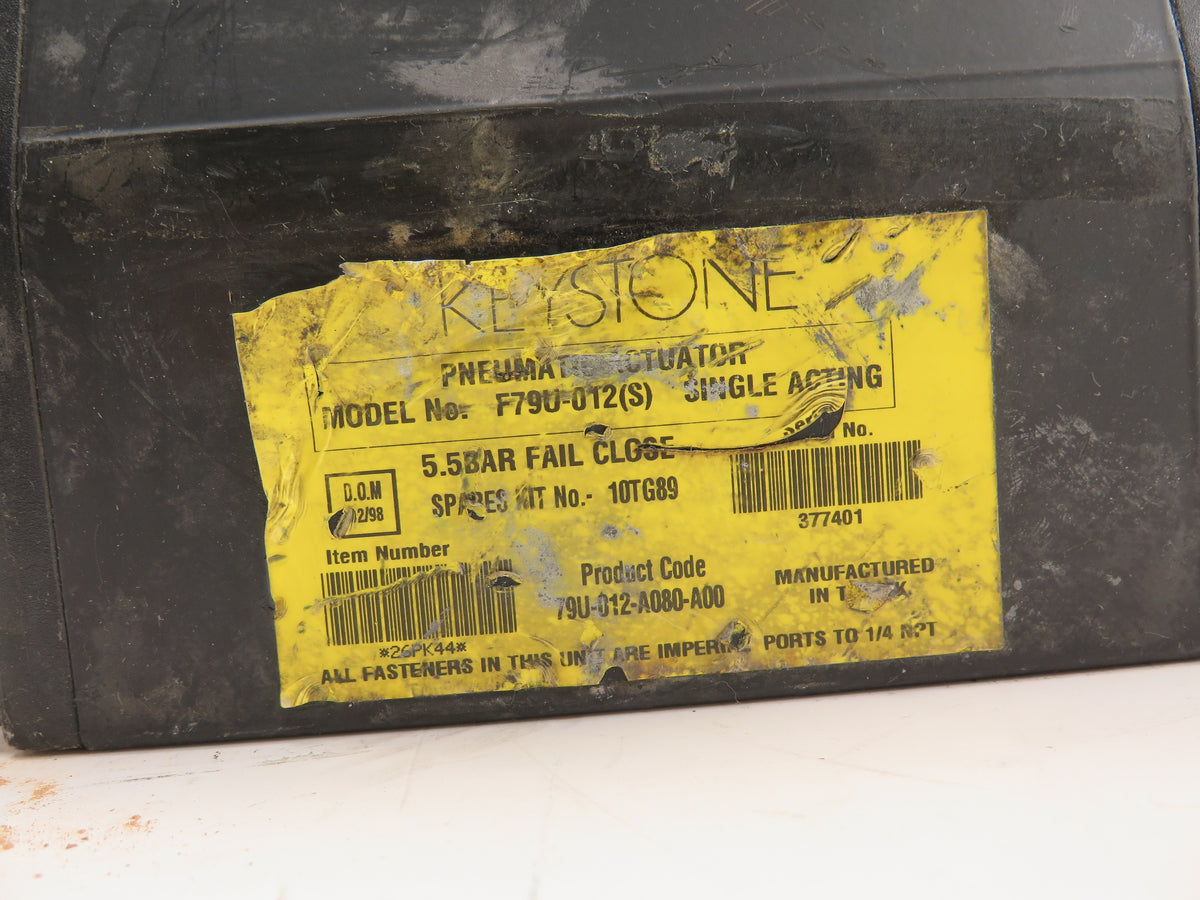Keystone F79U-012(S) Pneumatic Actuator Single Acting 5.5 Bar Fail Close KIT - Advance Operations