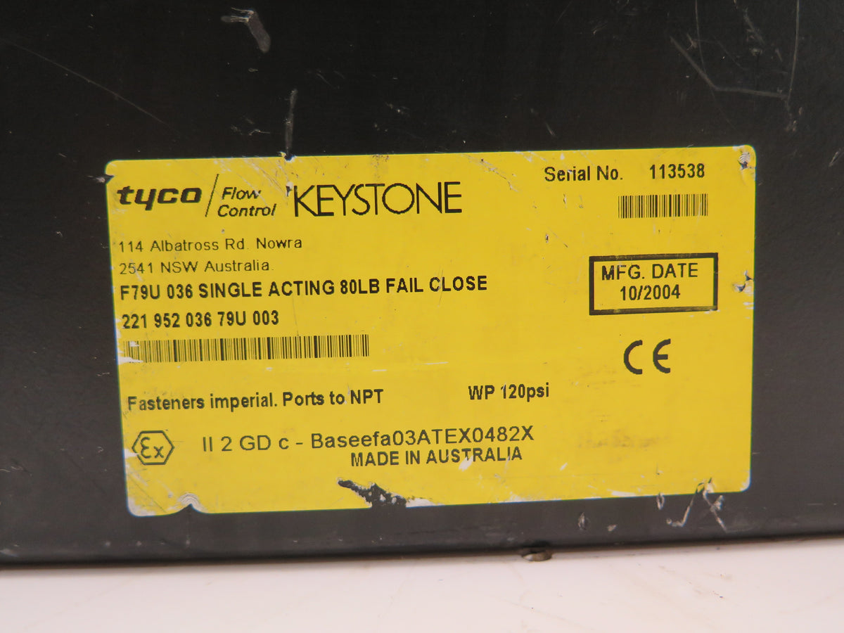 Keystone 221 952 036 79U 003 Pneumatic Actuator & Positioner KIT - Advance Operations